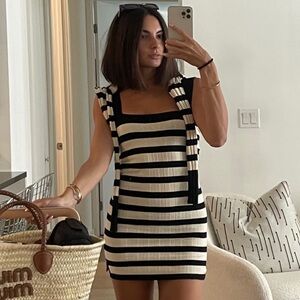 Posse Camille Striped Mini Dress and Cardigan